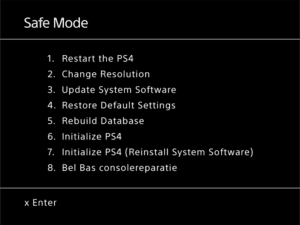 Playstation 4 Safe Mode