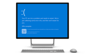 computer blauw scherm